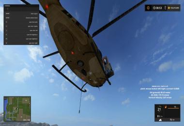 UH2D huey DEA Helicopter SkyCrane v1