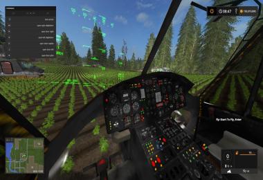 UH2D huey DEA Helicopter SkyCrane v1