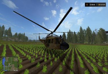 UH2D huey DEA Helicopter SkyCrane v1