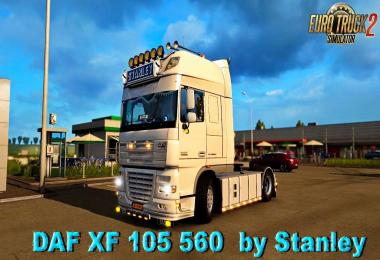 DAF XF 105 v1.6.1 by Stanley + Mega Skin Pack (1.27.x)