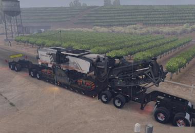 Long Oversized Trailer Magnitude 55l with a Load Milling Machine