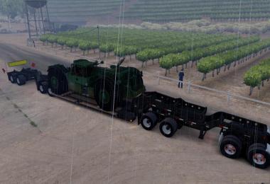 Long Oversized Trailer with a Load Chassis Reach Stacker