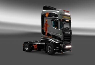 Scania R700 In Flame skin 1.27