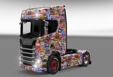 Scania S730 Sticker bomb skin 1.27.x