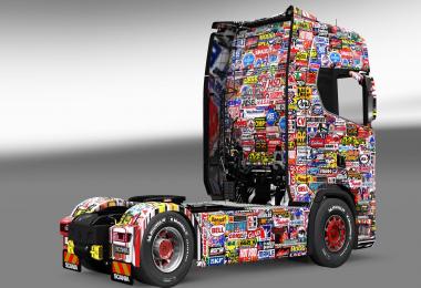 Scania S730 Sticker bomb skin 1.27.x
