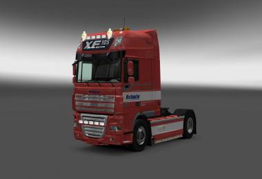 DAF XF 105 West Trans Line skin 1.28
