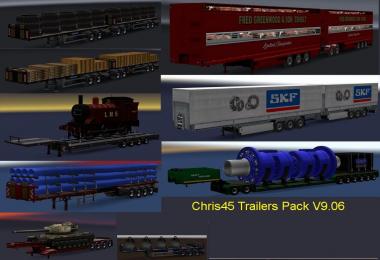 Chris45 Trailers Pack V9.06 for ETS2 V1.28