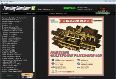 Free Fact Sheet Software for Windows FS17 v1.1