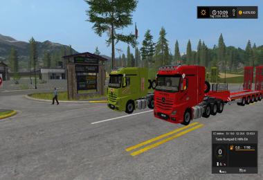 Holmer & Claas Mercedes Actros MP4 SLT + Dolls Trailer v1