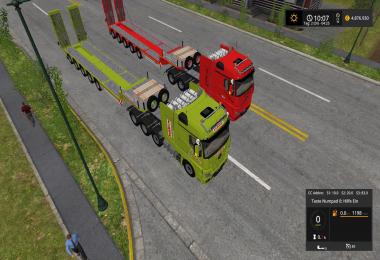 Holmer & Claas Mercedes Actros MP4 SLT + Dolls Trailer v1
