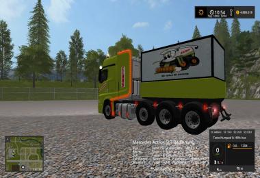 Holmer & Claas Mercedes Actros MP4 SLT + Dolls Trailer v1