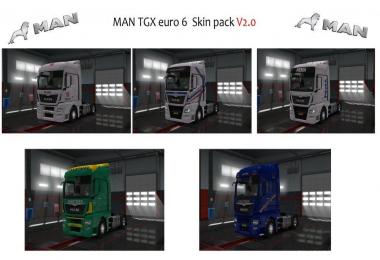 MAN TGX Euro 6 Truck Skin Pack v2.0