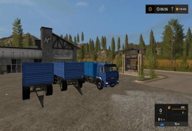 Pack KamAZ 65117 and 2 trailers v1.6