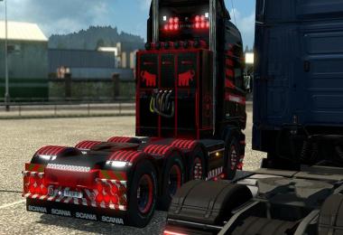 Skin Mammoet  for Scania R (RJL) + Lightbox's 1.28