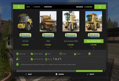 3 New Holland TR Harvesters v1.0