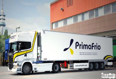 PrimaFrio – Scania R + Cheareau Trailer Skin Pack v1.0