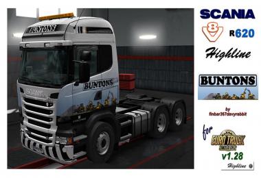 Scania R620 V8 Highline – Buntons Texture (RJL) v1