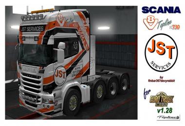Scania R730 V8 Topline – JST Services Texture (RJL) v1.0