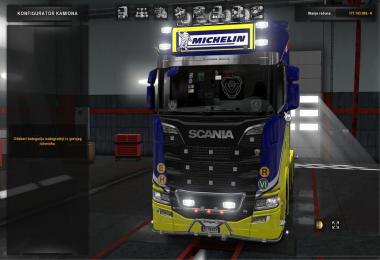 Addons Scania Next Gen Light Box Michelin Yellow-blue v1.0