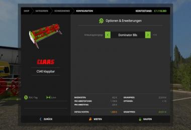 Claas C540 folding cutter v1.1