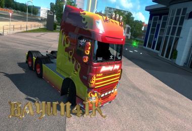 DAF XF 105 Flame skin 1.30
