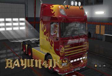 DAF XF 105 Flame skin 1.30