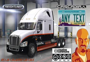 FREIGHTLINER CASCADIA CUSTOM PLATE ADDON 1.28 - 1.29 - 1.30.x