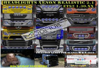Headlights Xenon Realistic and Visors Rockeropasiempre v2.1