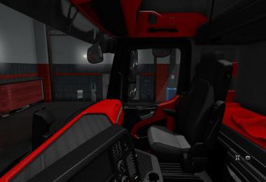 Red-Black the luxury HD interior Actros MP4 2014 v1.2