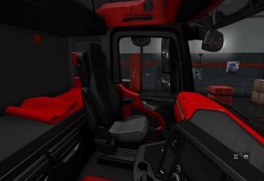 Red-Black the luxury HD interior Actros MP4 2014 v1.2