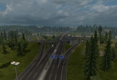 Rotterdam Brussel Highway with Calais Duisburg Road Int v2.0