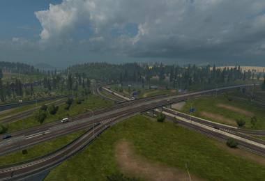 Rotterdam Brussel Highway with Calais Duisburg Road Int v2.0