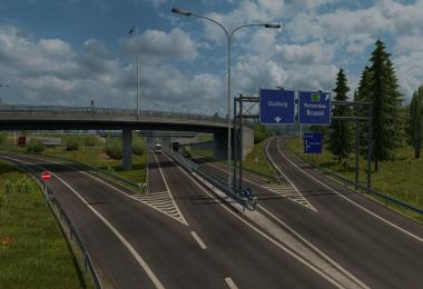 Rotterdam Brussel Highway with Calais Duisburg Road Int v2.0