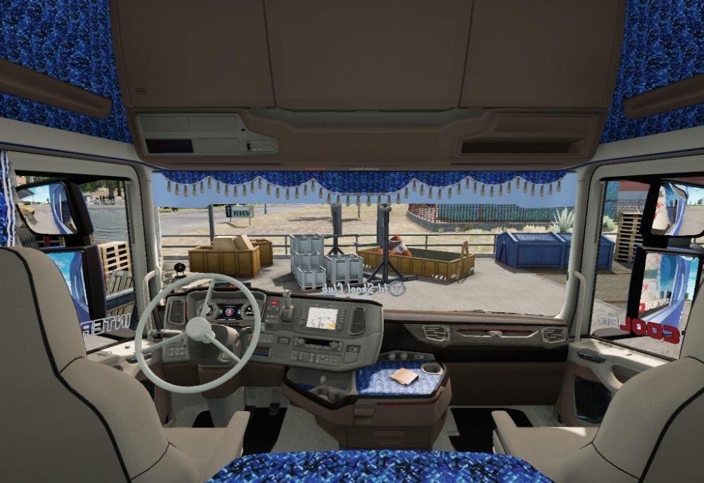 Blue Danish Interior for Scania New Generation v1.0 - Modhub.us