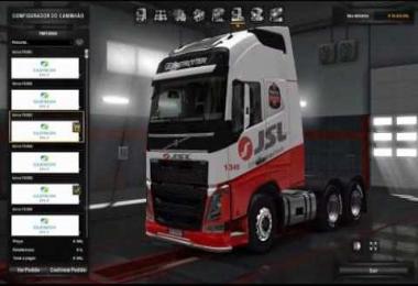 Brazilian companies skin for Volvo FH 2012 and trailers