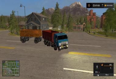 Kamaz 55102 and the trailer GKB 8551 v1.0