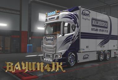 Scania S 2016 SCS Malmbergs skin by Kraker&NTM addon 1.30