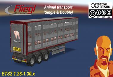 FLIEGL ANIMAL TRANSPORT TRAILER ETS2 1.28 - 1.30.x
