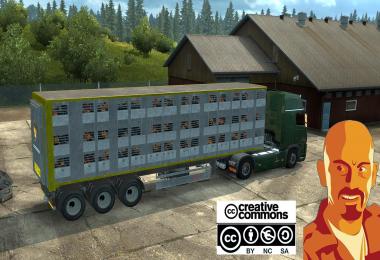 FLIEGL ANIMAL TRANSPORT TRAILER ETS2 1.28 - 1.30.x