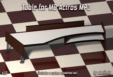 Table & wind-shield set for Actros MP3 v1.0