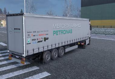 Mercedes Benz Actros 2014 - AMG Petronas + Trailer v1.0