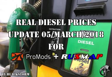 Real Diesel Prices Promods v2.26 & RusMap v1.8