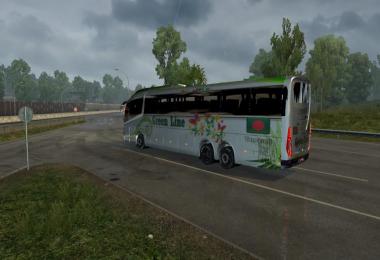 Irizari6 green line volvo bd Skins + Bus Hd Texture mod v1.01