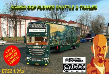 SCANIA DQF FLOWER SHUTTLE (RECOVERED) ETS2 1.31.x