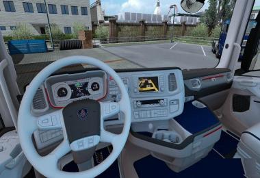 Scania New Generation Interior White Blue v1.0
