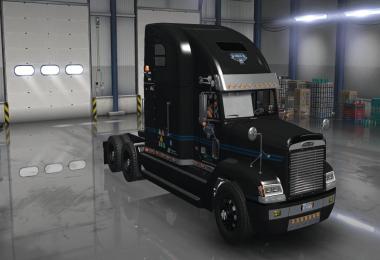 Uncle D Logistics VTC Freightliner FLD V2.0 ONLY Black Skin v1.1