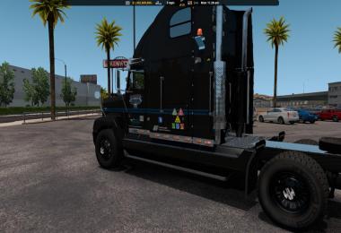 Uncle D Logistics VTC Freightliner FLD V2.0 ONLY Black Skin v1.1