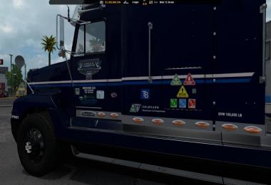 Uncle D Logistics VTC Freightliner FLD V2.0 ONLY Blue Skin v1.2