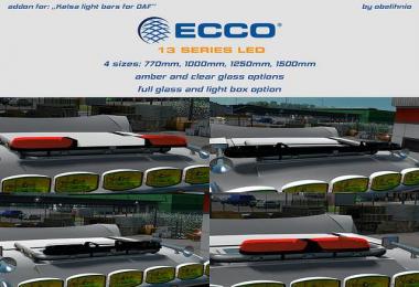Ecco beacon bars Addon: Kelsa lightbar DAF XF 105 & 106 v1.0