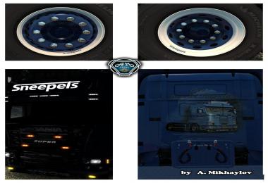 SCANIA SNEEPELS Kit Skin + Lightbox + Wheels for RJL v2.2.2